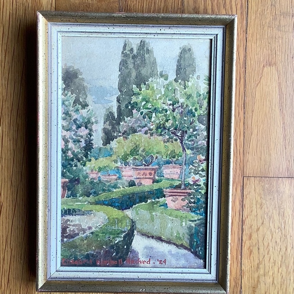 Garden Watercolor Female Artist Elizabeth Neved